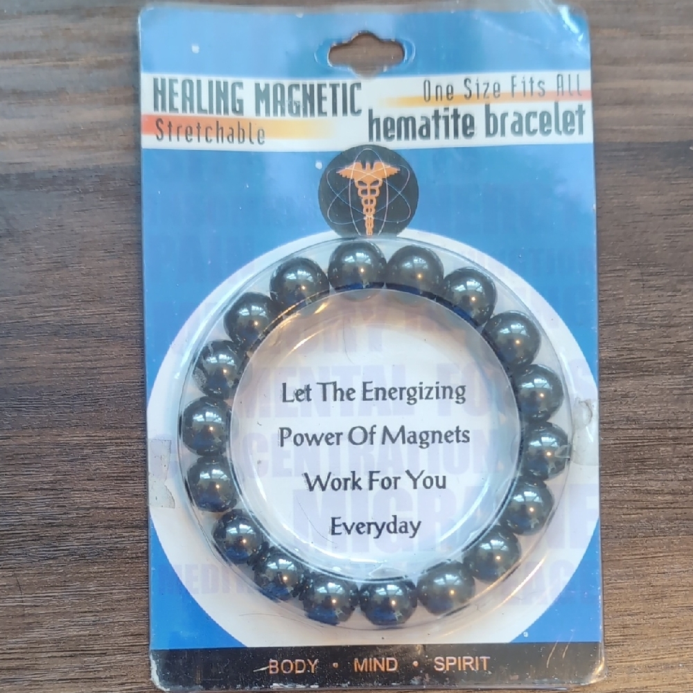 Healing Magnetic Hematite Bracelet - Silver